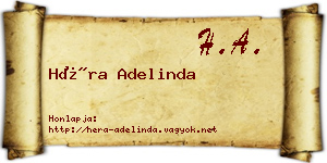 Héra Adelinda névjegykártya